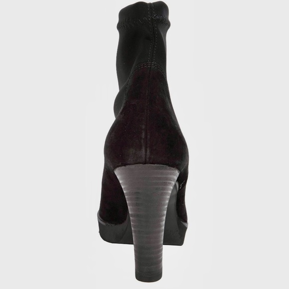 Paul Green Black Suede Ankle Booties - Picture 3 of 10